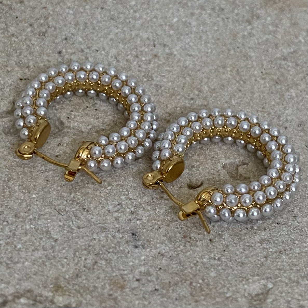 Mother of Pearl Hoop Earrings